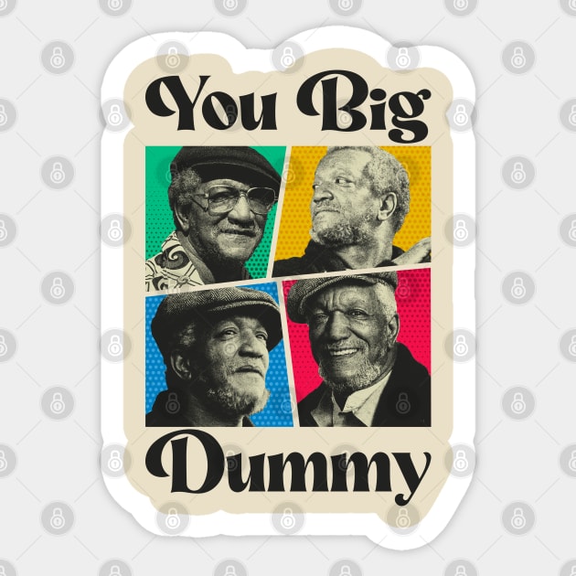 FRED YOU BIG DUMMY BLACK Sticker by sepatubau77